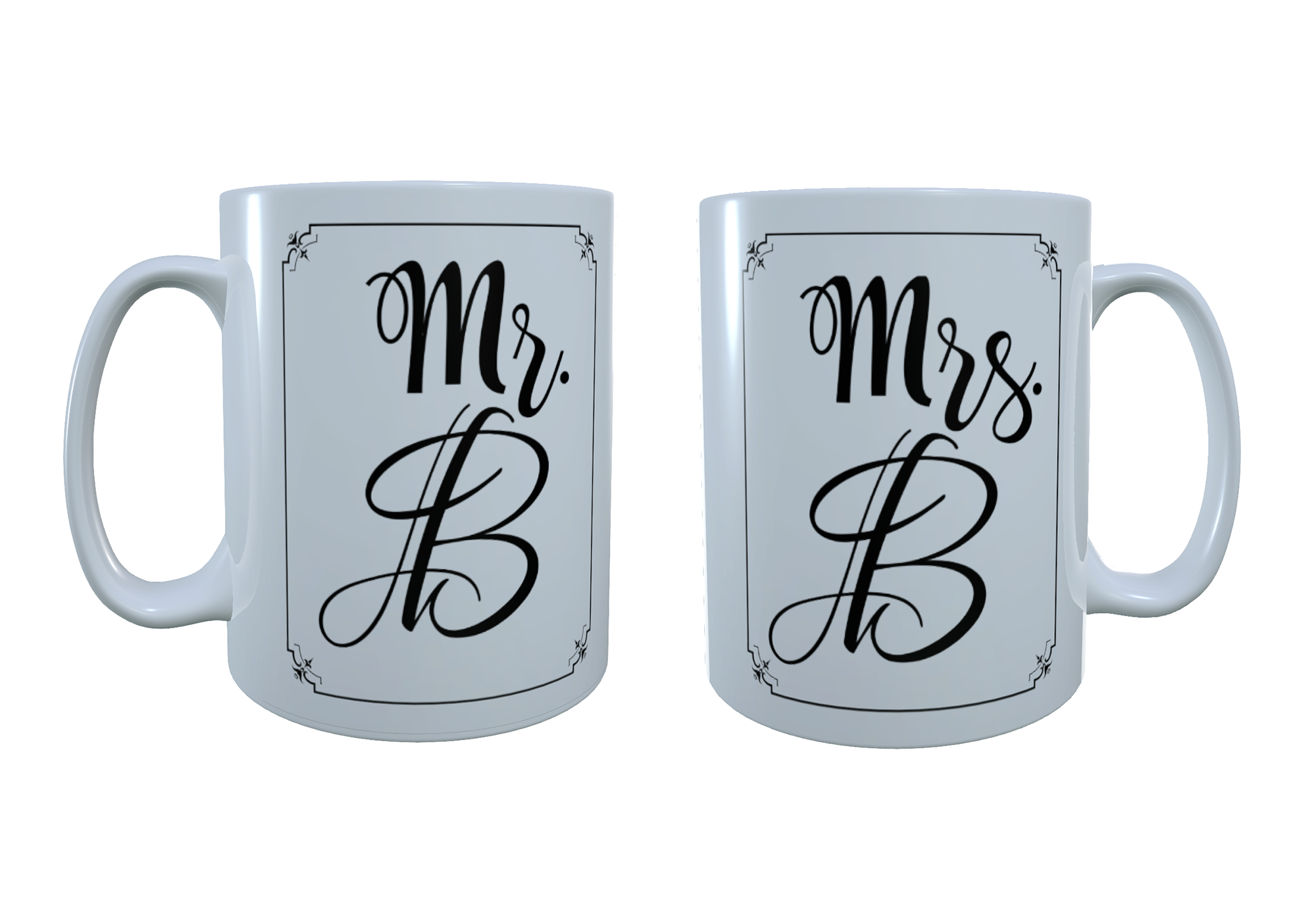 Mr & Mrs Couples Ceramic Mug Set, Couples Mug Set, Couples Gift